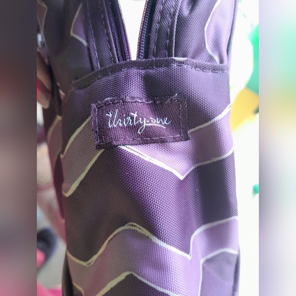 Thirty-One Vinyl Carrying Bag Vinyl purple - Picture 1 of 7